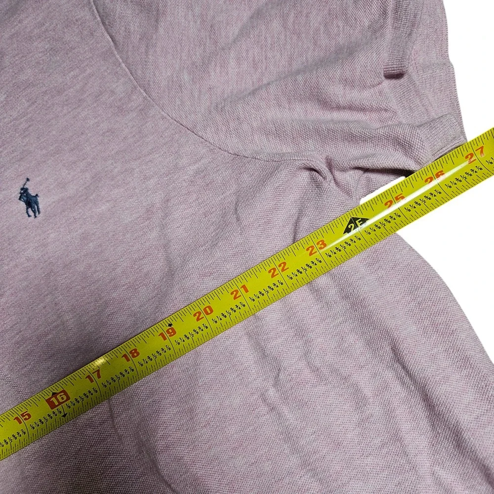 Polo Ralph Lauren Classic Fit Polo Pink Heather Marl 2XL Quiet Luxury Cotton EUC